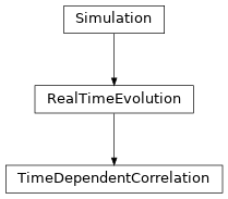 Inheritance diagram of tenpy.simulations.time_evolution.TimeDependentCorrelation