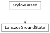 Inheritance diagram of tenpy.linalg.krylov_based.LanczosGroundState