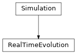 Inheritance diagram of tenpy.simulations.time_evolution.RealTimeEvolution